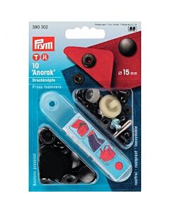 Prym vernietbare drukknopen Anorak - 15mm brons