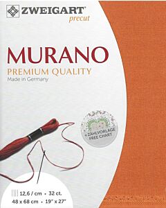 Borduurstof Murano 32counts/12.6 draadjes per cm kleur 4010 pompoen van Zweigart