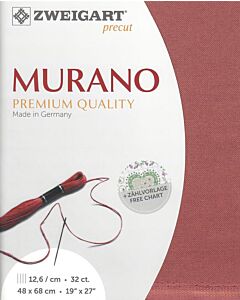 Borduurstof Murano 32counts/12.6 draadjes per cm kleur 4030 Terra Cotta van Zweigart