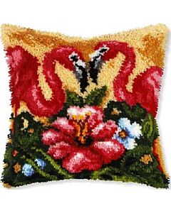 knooppakket knoopkussen romantische flamingo's van Orchidea 4081 om te knopen.