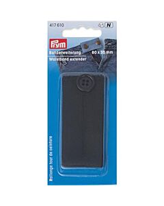 Prym Tailleband verlenger met knoop zwart.