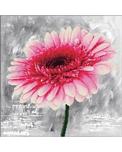 Voorbedrukt borduurpakket gerbera op aida Needleart World 450.018