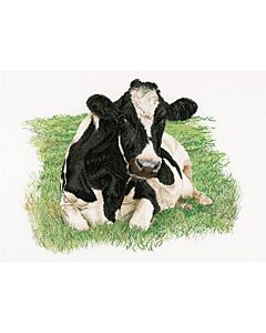 Thea Gouverneur borduurpakket Koe 451 op linnen borduren