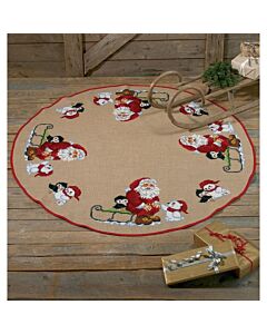 Borduurpakket kerstkleed kerstman op de noordpool Permin 45-7269