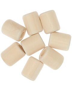 8 Macramé kralen van hout  20x24 mm van Rico design 500217