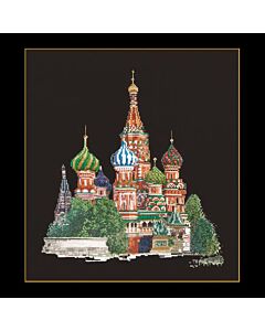 Borduurpakket Kathedraal St. Basil Moskou van Thea Gouverneur aida zwart 513.05