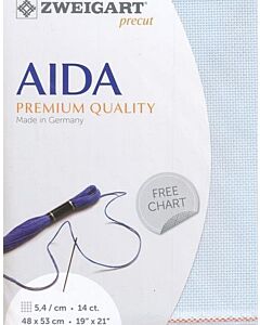 Borduurstof aida 14ct/5.4 kruisje van Zweigart kl. 550