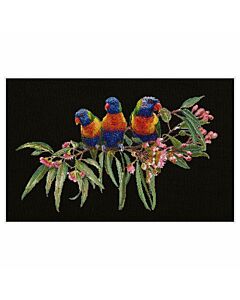 Borduurpakket Bloemstilleven met albasten vaas, Gerard van Spaendonck 1783 Thea Gouverneur 580.05 AIDA ZWART