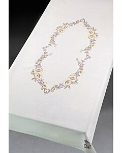 Voorbedrukt tafelkleed bloemen van Permin 58-3641R