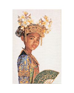 Thea Gouveneur borduurpakket Balinese danseres 597A aida telpatroon