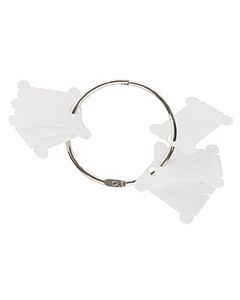 Plastic wikkelkaartjes met ring van DMC