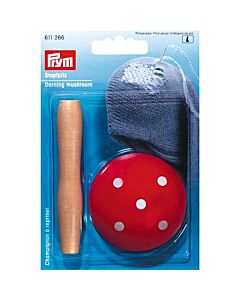 Maasklos hout rood met witte stippen Prym 611266