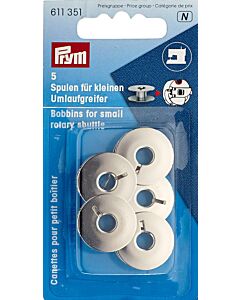 Metaalspoelen met kleine omloopgrijper van Prym.