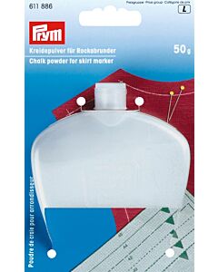 Krijtnavulling 5gram, witte poeder voor in hartvormige krijtradeerwieltje.