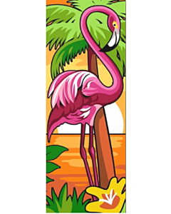 Voorbedrukt canvas/stramien flamingo om te borduren van Margot