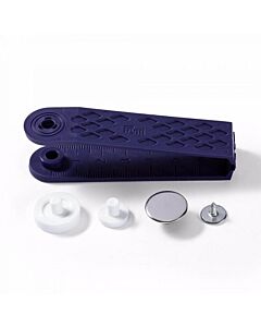 Prym jeansknopen open kap, dessin lauwerkrans, 17mm zilver 8 stuks