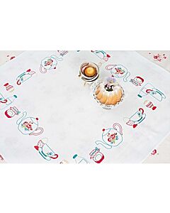 Borduurpakket voorbedrukt kleedje ontbijten in platsteek van Rico 67262.52.21