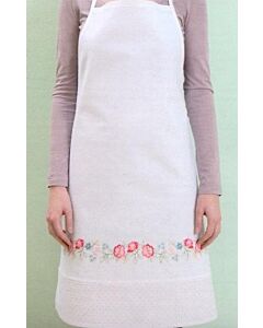 Rico Design keukenschort bloemen borduren in platsteek 67274.52.00