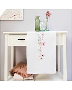 Rico Design tafelloper bloemen 67432.54.18 borduren in platsteek
