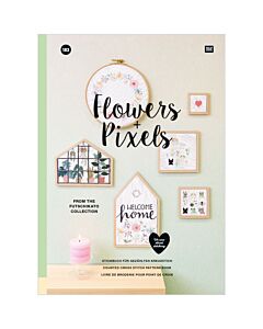 Borduurboek Rico Design Nr.183 Flowers & Pixels