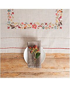 Rico Design borduurpakket bosdieren tafelkleed voorbedrukt in spansteek