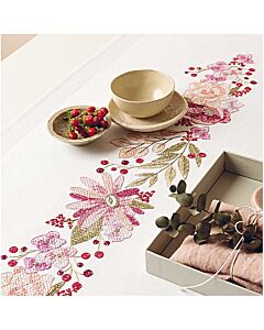 Rico Design loper herfstkrans 68298.52.18 voorbedrukt om te borduren.