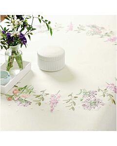 Voorbedrukt tafelkleed bloemen om te borduren 90x90cm Rico design 68305.52.21