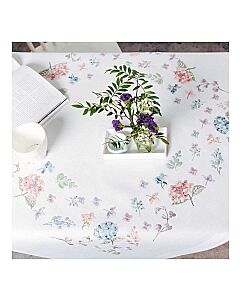 Voorbedrukt tafelkleed hortensia om te borduren 90x90cm Rico design 68306.52.21