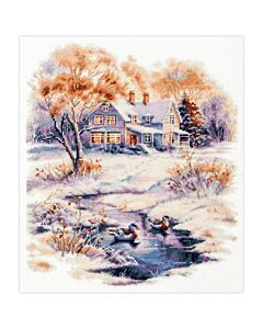 Magic needle borduurpakket huis in vroege winter 70-32 telpatroon
