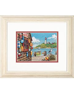 Dimensions borduurpakket 'aan de kust' 70-65230 telpatroon