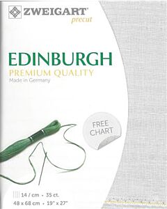 Linnen borduurstof Edinburgh 35counts kl.7011 parel afm. 48x68cm Zweigart