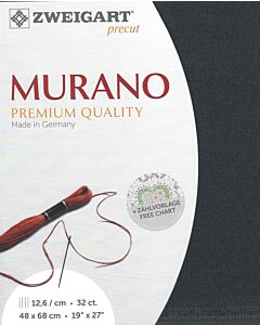 Borduurstof Murano 32counts/12.6 draadjes per cm kleur 7026  Antracite van Zweigart