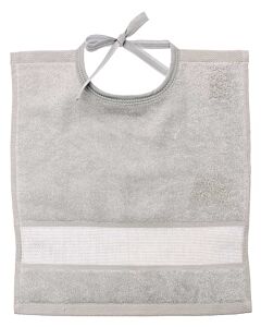 Rico Design baby slabbetje met aida rand om te borduren licht grijs 740224.70