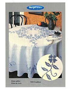 Voorbedrukt tafelkleed  Tradition van margot in kruissteek excl garen afm 140x200cm.