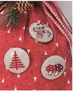  Borduurpakket 3 Knopenset kerst om te boduren