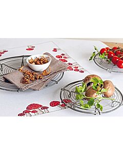 Borduurpakket tafelkleed met telpatroon paddenstoelen Rico design 79897.52.21