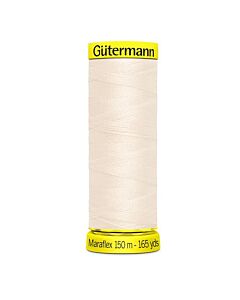 Gütermann Maraflex kleur 802 off white is een elastisch naaigaren