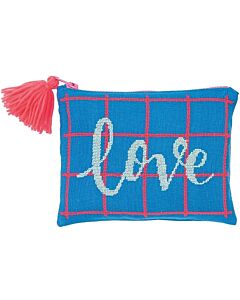 Borduurpakket etui LOVE telwerk op linnen van rico design 80396.52.00