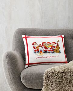 Permin borduurkussenpakket Kerstmannen orkest 83-3209 telpatroon