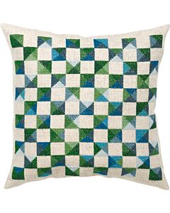 Permin borduurkussenpakket ramen motief 83-9729 telpatroon