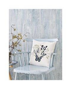 Permin borduurpakket kussen vlinders  om te borduren 721-2160 linnen