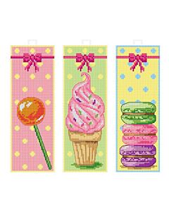 Orchidea snoepjes set van 3 boekenleggers 8703 telpatroon