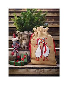 Permin borduurpakket Verliefde Ganzen 90-3214 telpatroon