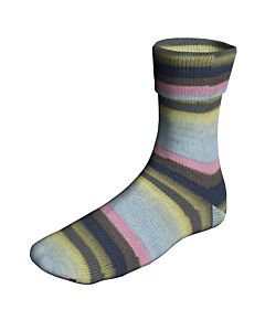 Lang Yarns Super Soxx Color kl.500 Sportysoxx (grijs/bruin/groen/lichtblauw/roze) is een 4 draads sokkenwol