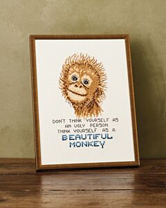 Permin borduurpakket beautiful monkey.. 92-3450 telpatroon