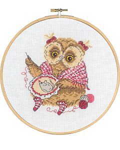 Permin borduurpakket 'de borduurster' 92-5116 telpatroon incl. borduurring