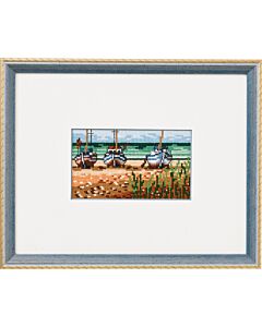 Permin borduurpakket boten op het strand 92-8420 telpatroon