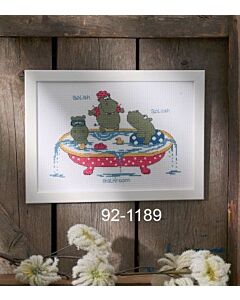 Permin borduurpakket geboortetegel nijlpaard 92-1189