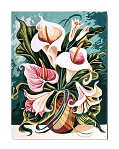 Voorbedrukt stramien roze zachtheid om te borduren seg de paris 926.84