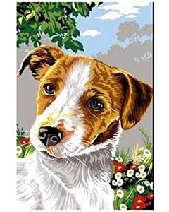 Voorbedrukt stramien/canvas Jack russel van Seg de Paris 928.340 om te borduren